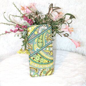 Vera Bradley Retired Lemon Parfait Travel Wallet Clutch Style Organizer